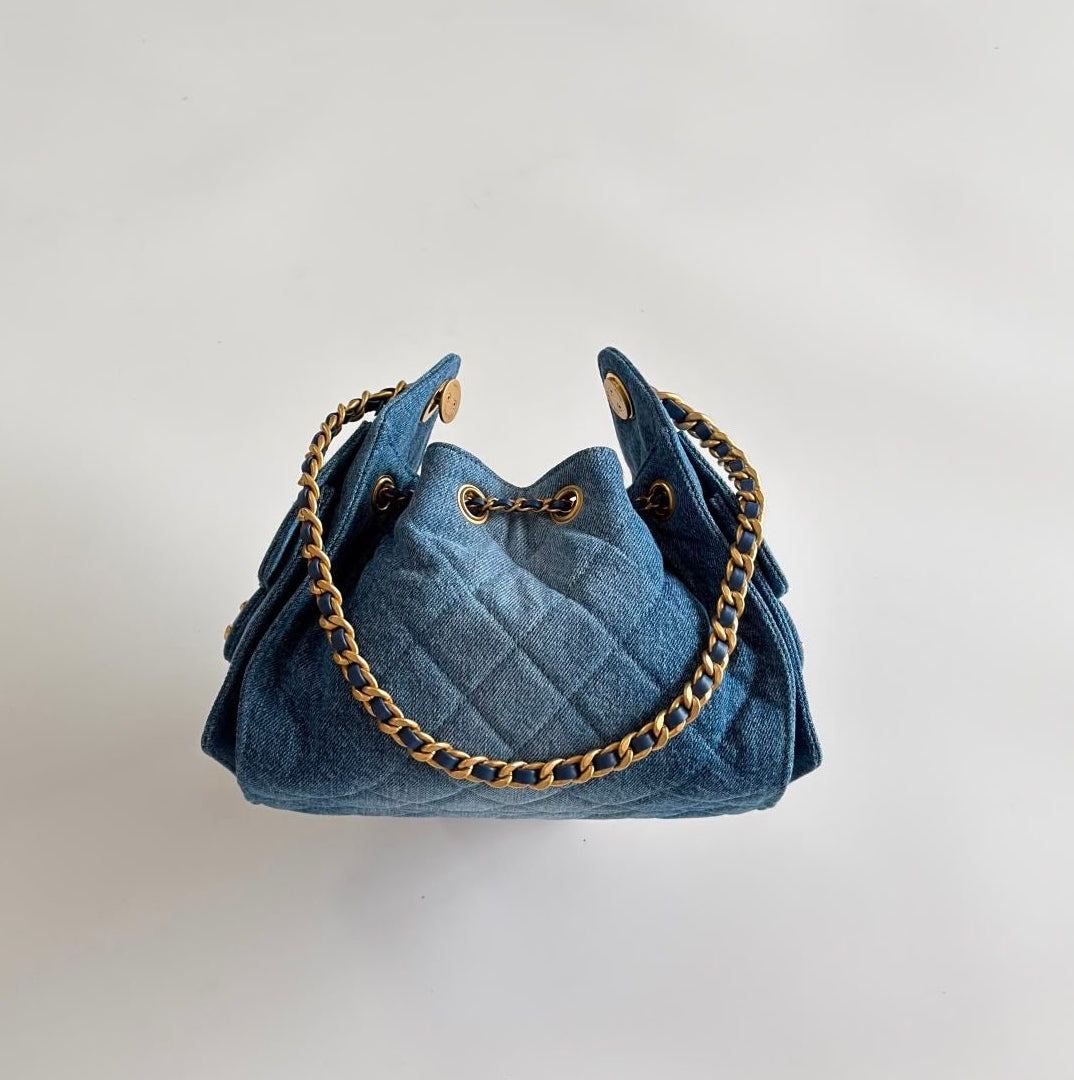 Mini chanel hobo denim