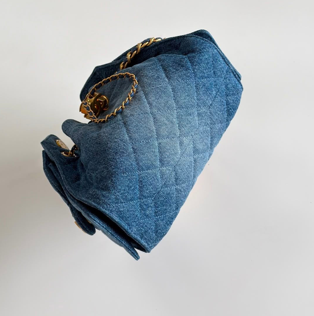 Mini chanel hobo denim