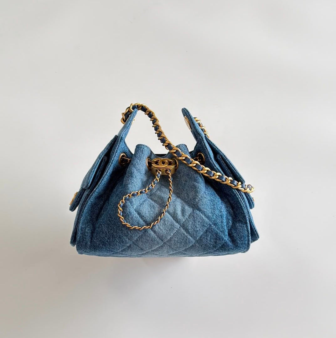 Mini chanel hobo denim