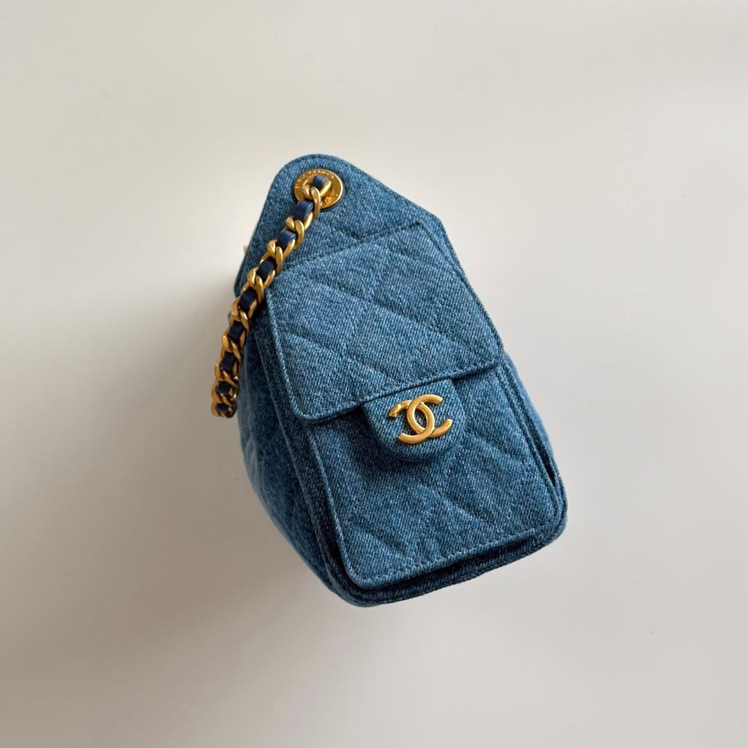 Mini chanel hobo denim
